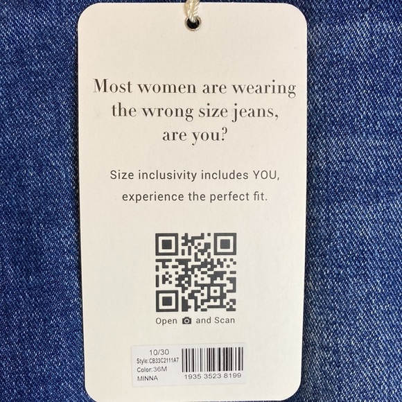 1822 DENIM NWT Minna Distressed Straight Leg Jeans No Gap Waistband Baggy Loose - Picture 7 of 16